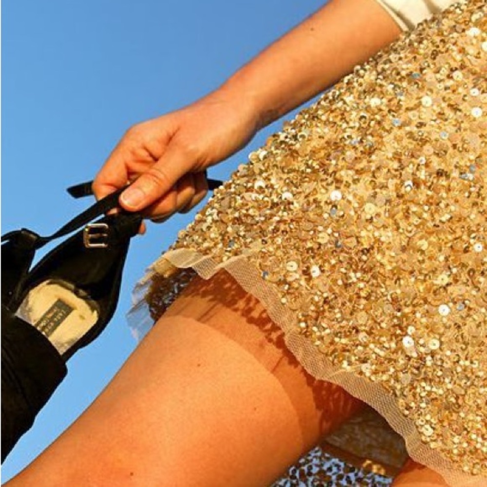 Zara Sequinned & Beaded Mini Skirt. Size XS - Picture 4 of 11